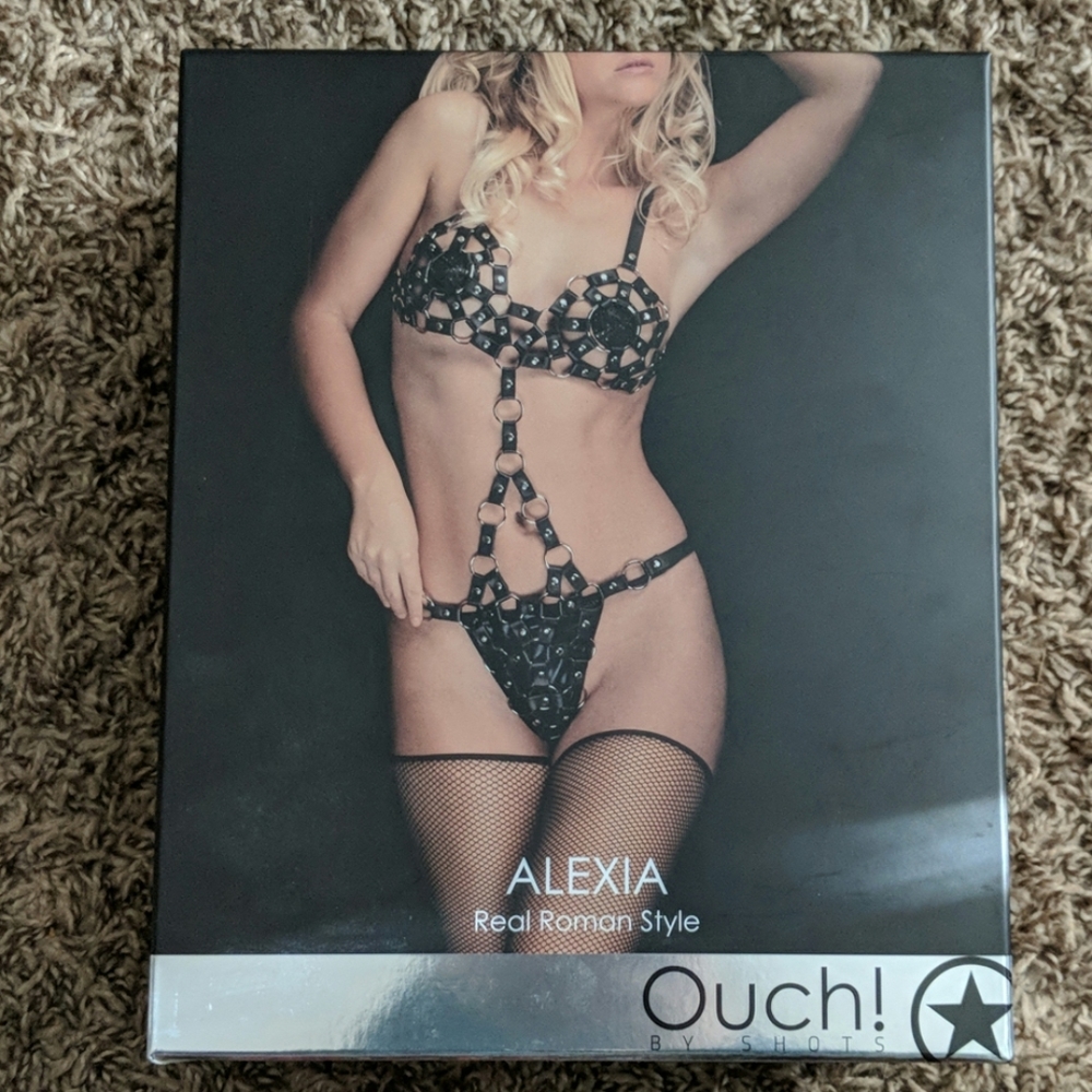 NEW Alexia leather and metal lingerie